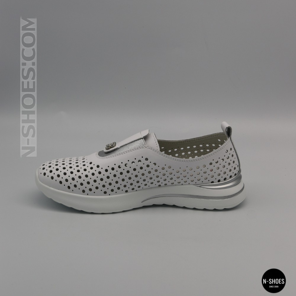 Women's Perforated Moccasins Allsy 210306 Lonza s138-10 white 6215