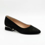 Women's Black Suede Low Block Heel Pumps Lapya Trend 177 266 22 6216