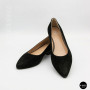 Women's Black Suede Low Block Heel Pumps Lapya Trend 177 266 22 6216