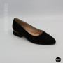 Women's Black Suede Low Block Heel Pumps Lapya Trend 177 266 22 6216
