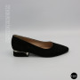 Women's Black Suede Low Block Heel Pumps Lapya Trend 177 266 22 6216