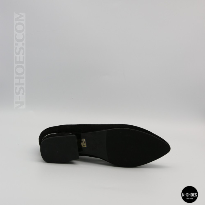 Women's Black Suede Low Block Heel Pumps Lapya Trend 177 266 22 6216