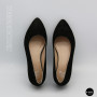 Women's Black Suede Low Block Heel Pumps Lapya Trend 177 266 22 6216