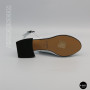 Женские белые босоножки Ilona 256-457 6217 на устойчивом каблуке