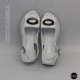 Женские белые босоножки Ilona 256-457 6217 на устойчивом каблуке