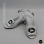 Женские белые босоножки Ilona 256-457 6217 на устойчивом каблуке
