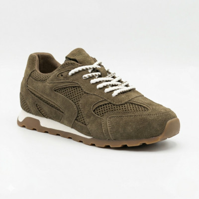 Korychnevye Modnye Krossovky Allsy Brown Suede