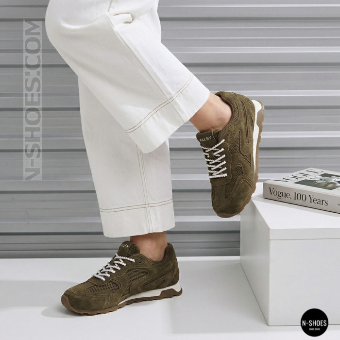 Коричневые кроссовки Allsy 209772 в стиле New Balance x Miu Miu