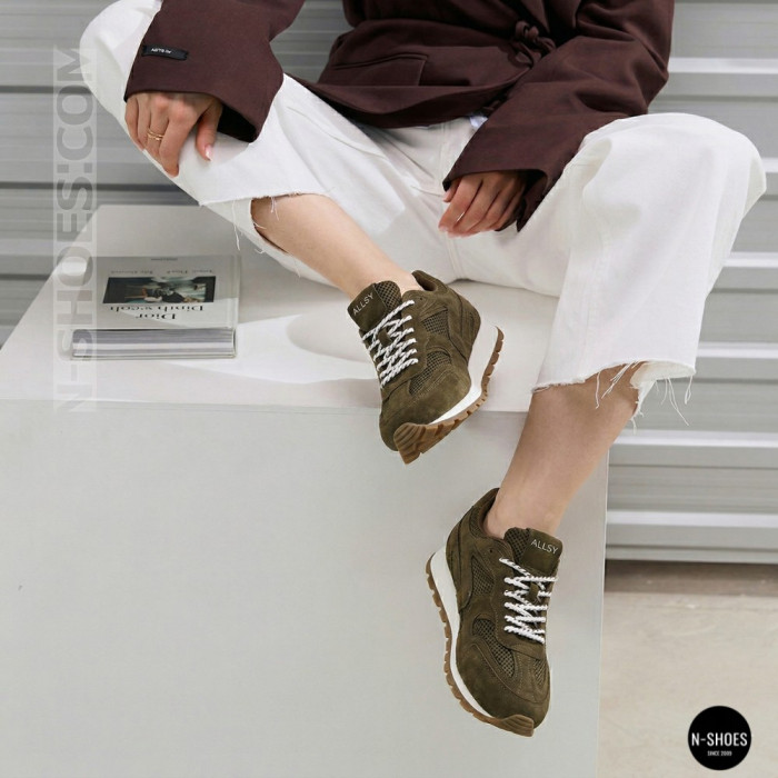 Коричневые кроссовки Allsy 209772 в стиле New Balance x Miu Miu