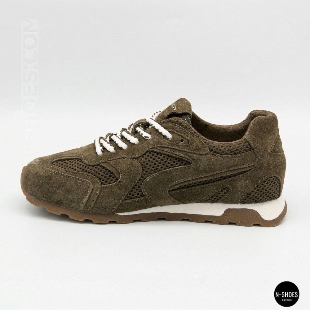 Коричневі замшеві кросівки Allsy 209772 в стилі New Balance x Miu Miu
