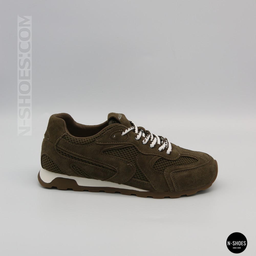 Коричневі замшеві кросівки Allsy 209772 в стилі New Balance x Miu Miu
