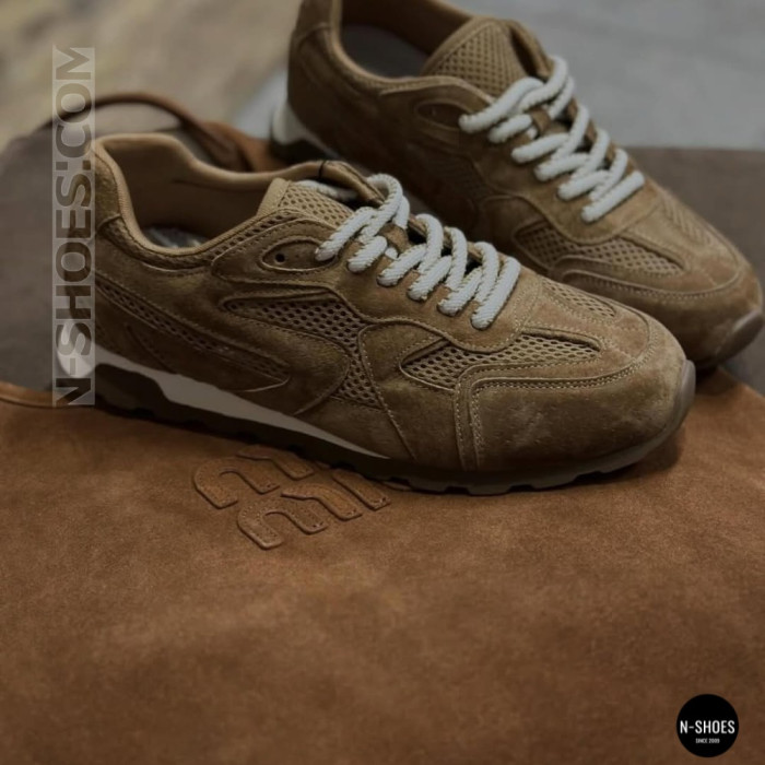 Коричневые кроссовки Allsy 209772 в стиле New Balance x Miu Miu