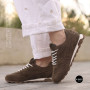 Коричневі замшеві кросівки Allsy 209772 в стилі New Balance x Miu Miu