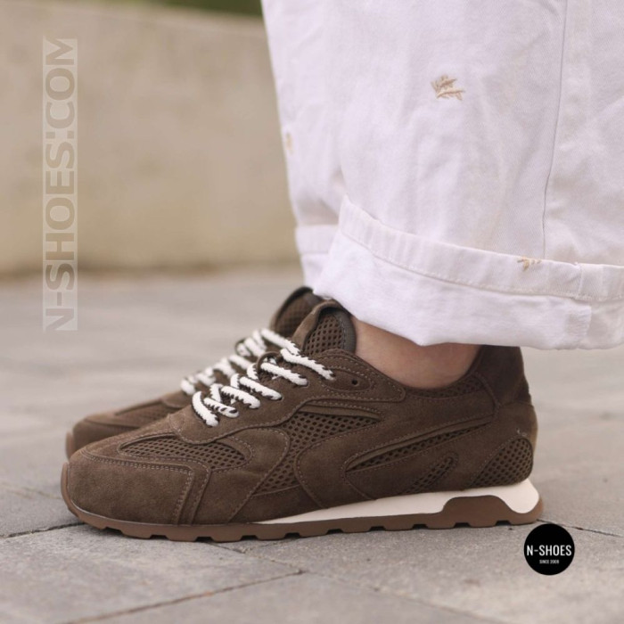 Коричневые кроссовки Allsy 209772 в стиле New Balance x Miu Miu