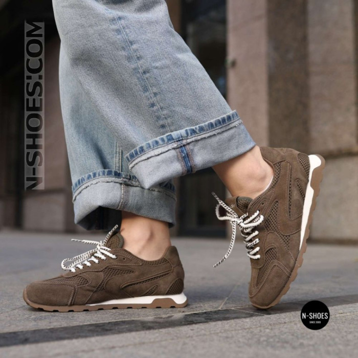 Коричневые кроссовки Allsy 209772 в стиле New Balance x Miu Miu