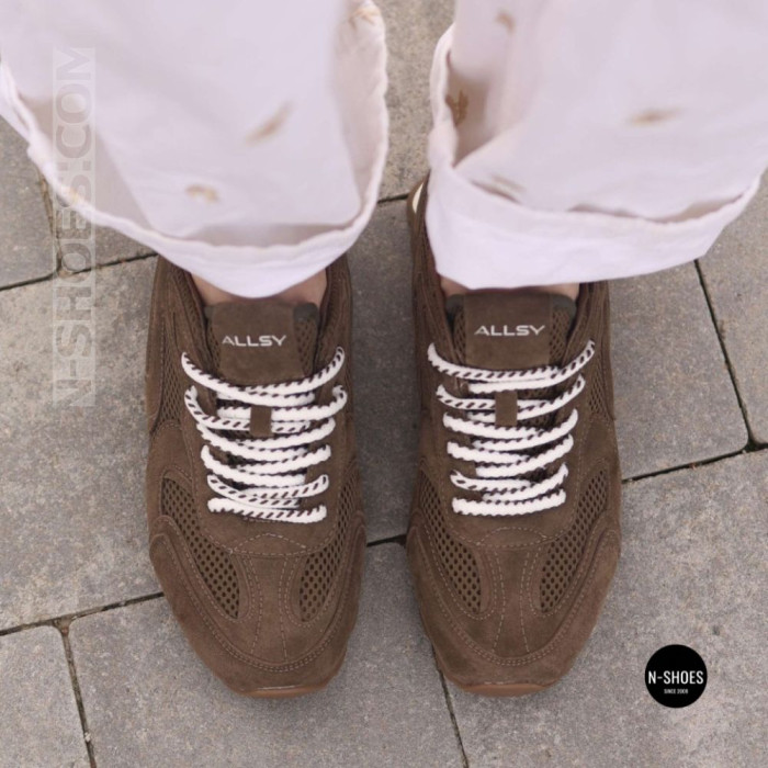 Коричневые кроссовки Allsy 209772 в стиле New Balance x Miu Miu