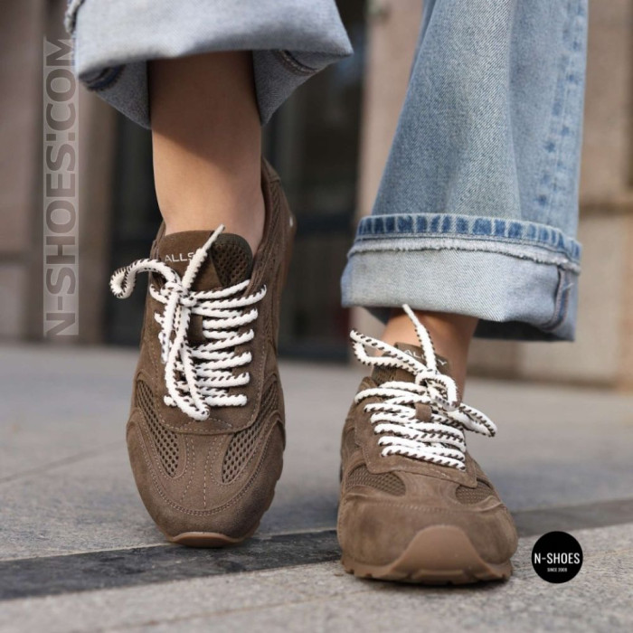 Коричневые кроссовки Allsy 209772 в стиле New Balance x Miu Miu
