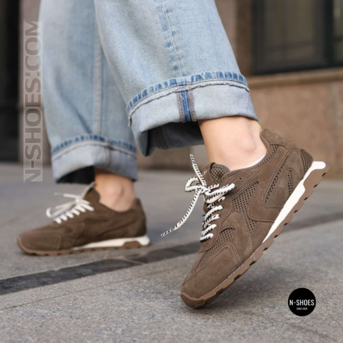 Коричневые кроссовки Allsy 209772 в стиле New Balance x Miu Miu