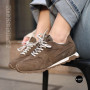 Коричневі замшеві кросівки Allsy 209772 в стилі New Balance x Miu Miu