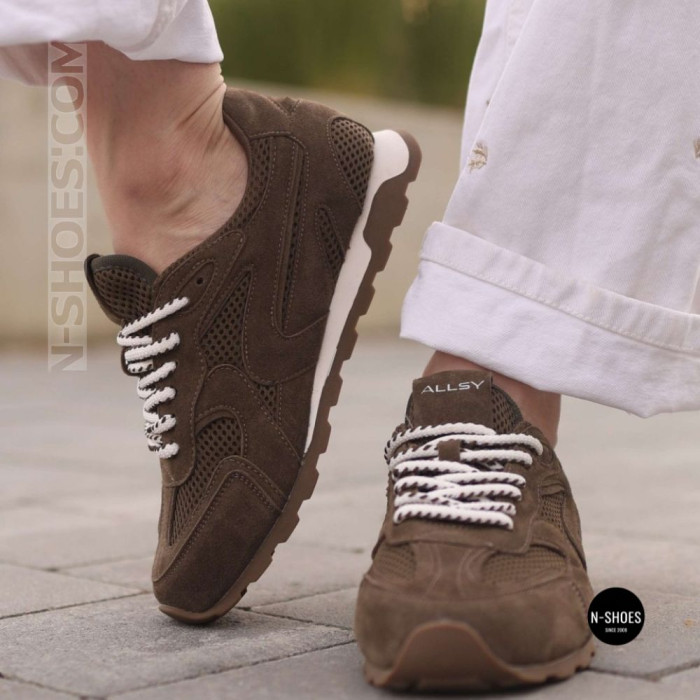 Коричневые кроссовки Allsy 209772 в стиле New Balance x Miu Miu