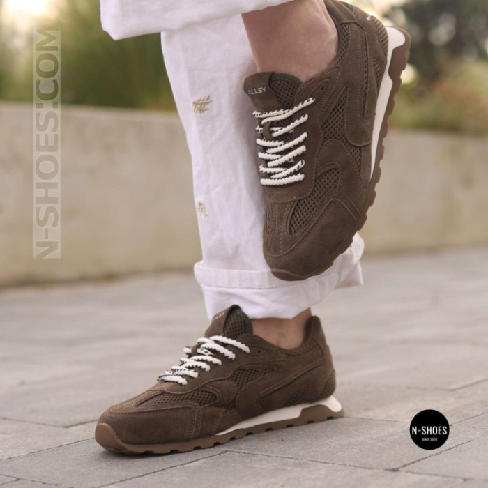 Коричневые кроссовки Allsy 209772 в стиле New Balance x Miu Miu