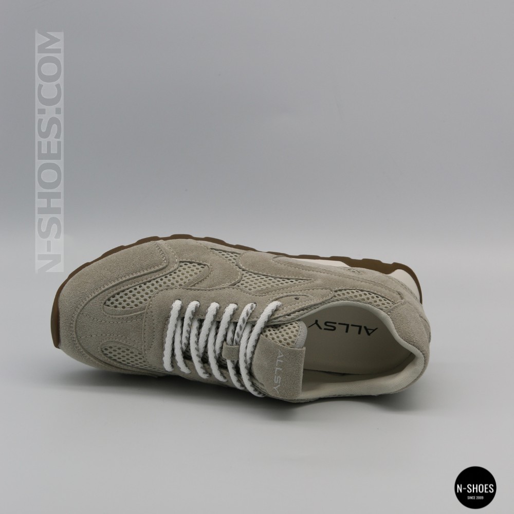 Women's Grey Suede Allsy & Lonza Sneakers in New Balance Style