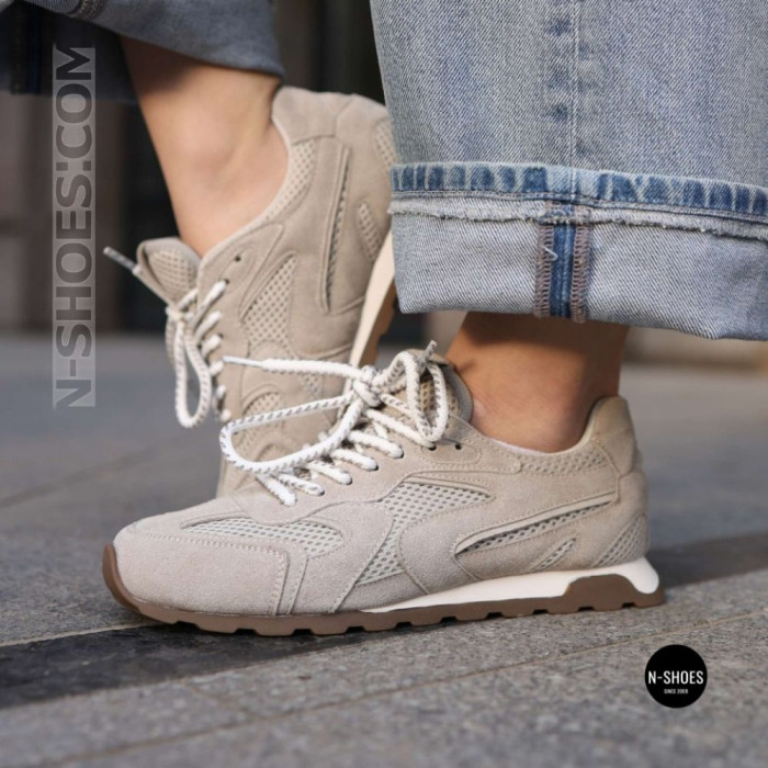 Жіночі сірі замшеві кросівки Allsy 209771 Lonza 212542 grey suede 6223 в стилі New Balance