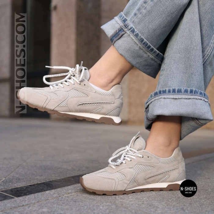 Жіночі сірі замшеві кросівки Allsy 209771 Lonza 212542 grey suede 6223 в стилі New Balance