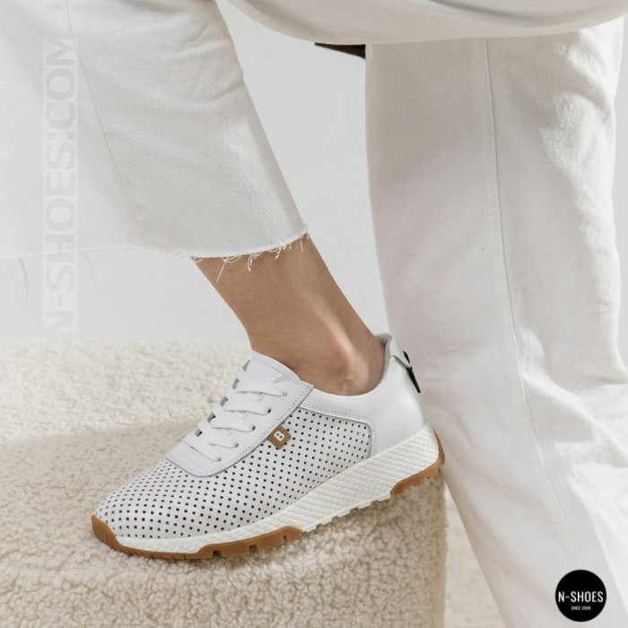 Женские модные кроссовки с перфорацией Allsy 213146 5790-1 white 6224