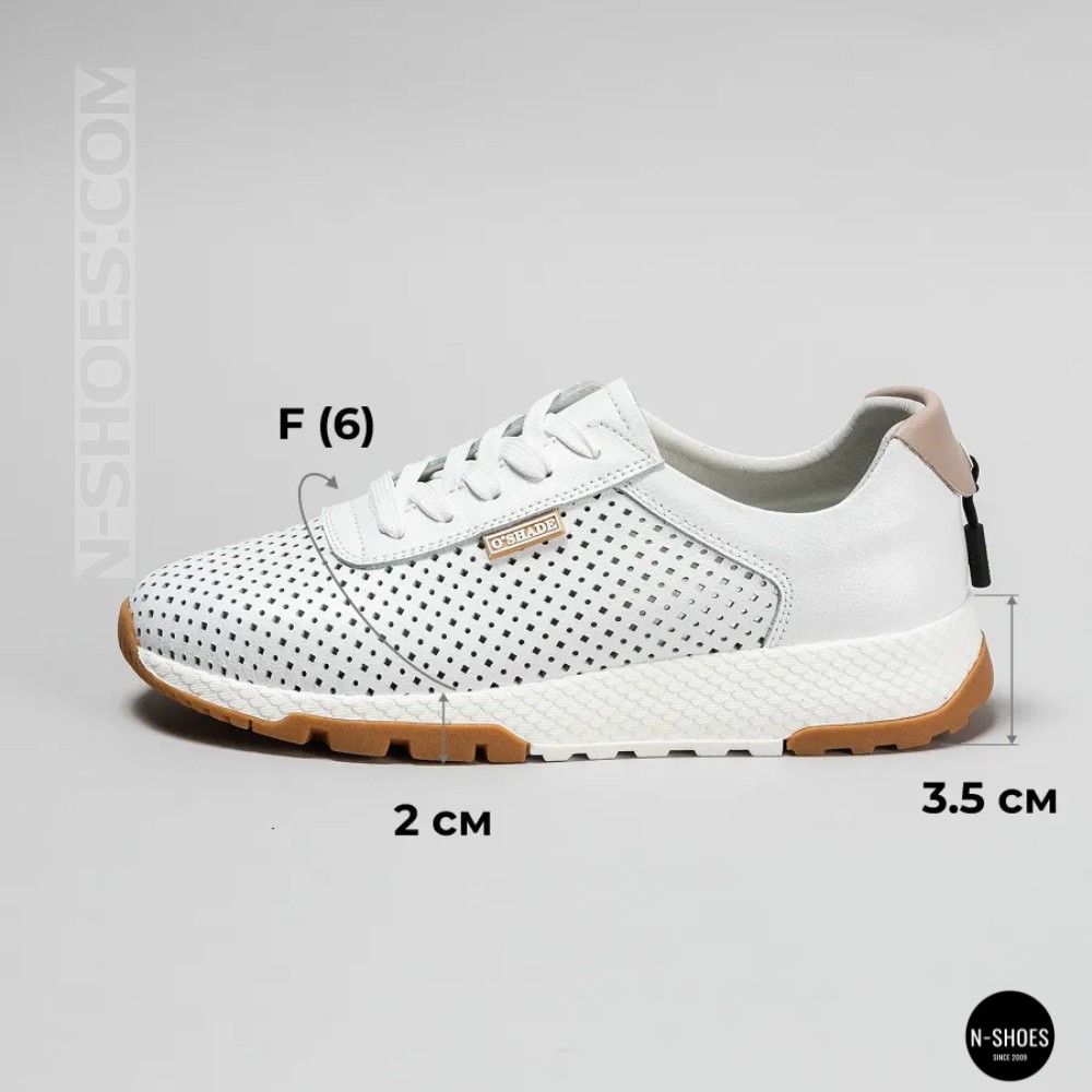 Жіночі модні кросівки з перфорацією Allsy 213146 5790-1 white 6224