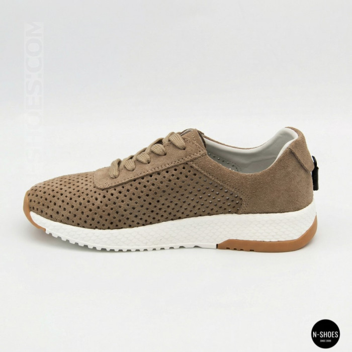 Женские бежевые кроссовки с перфорацией Allsy 208179 5790-10 Lonza 212458 camel 6225