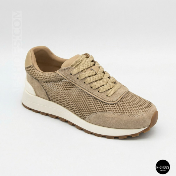 Женские бежевые кроссовки с перфорацией Allsy 207926 723-3766-3 beige 6226 в стиле
