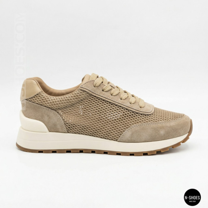 Женские бежевые кроссовки с перфорацией Allsy 207926 723-3766-3 beige 6226 в стиле