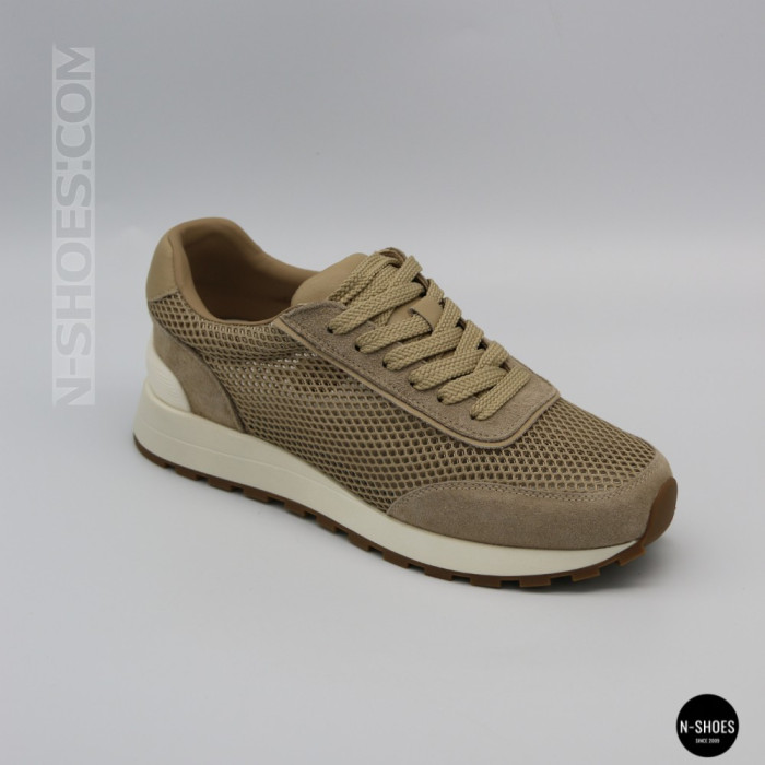 Женские бежевые кроссовки с перфорацией Allsy 207926 723-3766-3 beige 6226 в стиле