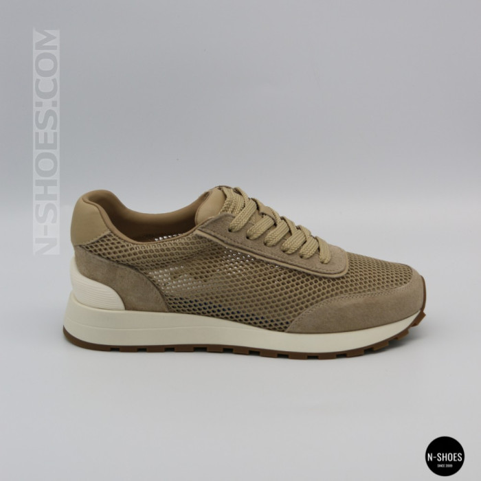 Женские бежевые кроссовки с перфорацией Allsy 207926 723-3766-3 beige 6226 в стиле