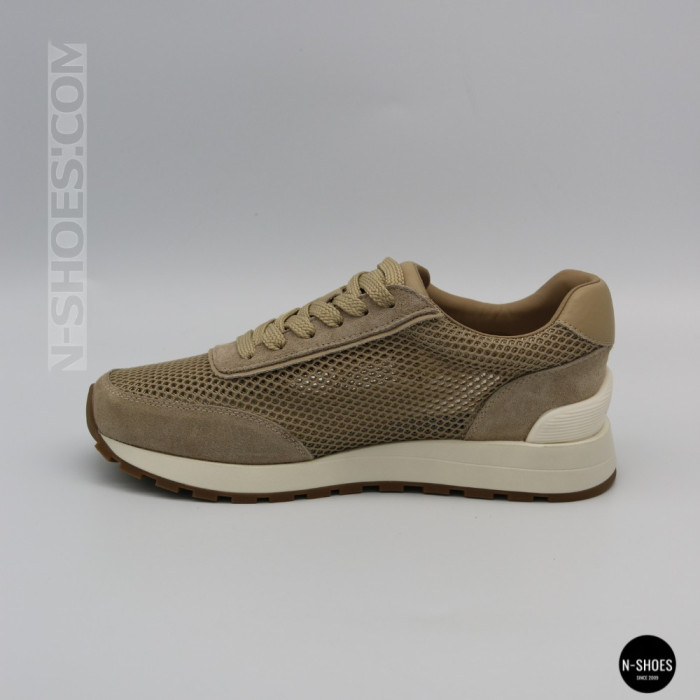 Женские бежевые кроссовки с перфорацией Allsy 207926 723-3766-3 beige 6226 в стиле