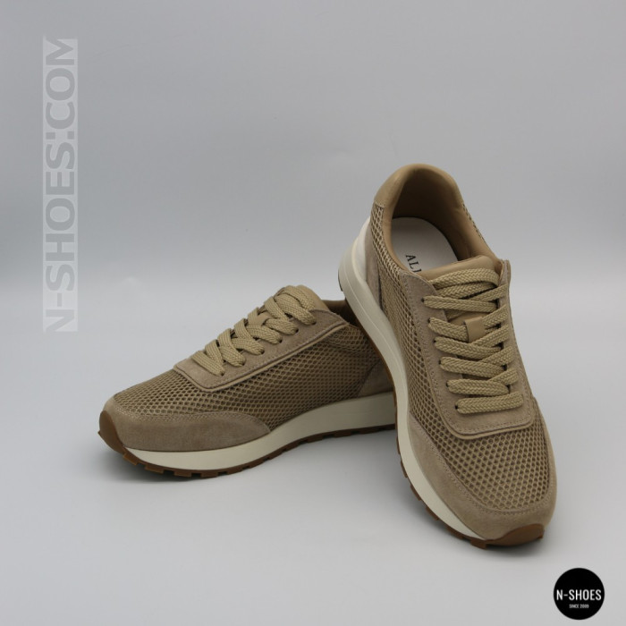 Женские бежевые кроссовки с перфорацией Allsy 207926 723-3766-3 beige 6226 в стиле