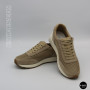 Жіночі бежеві кросівки з перфорацією Allsy 207926 723-3766-3 beige 6226 в стилі Brunello Cucinelli
