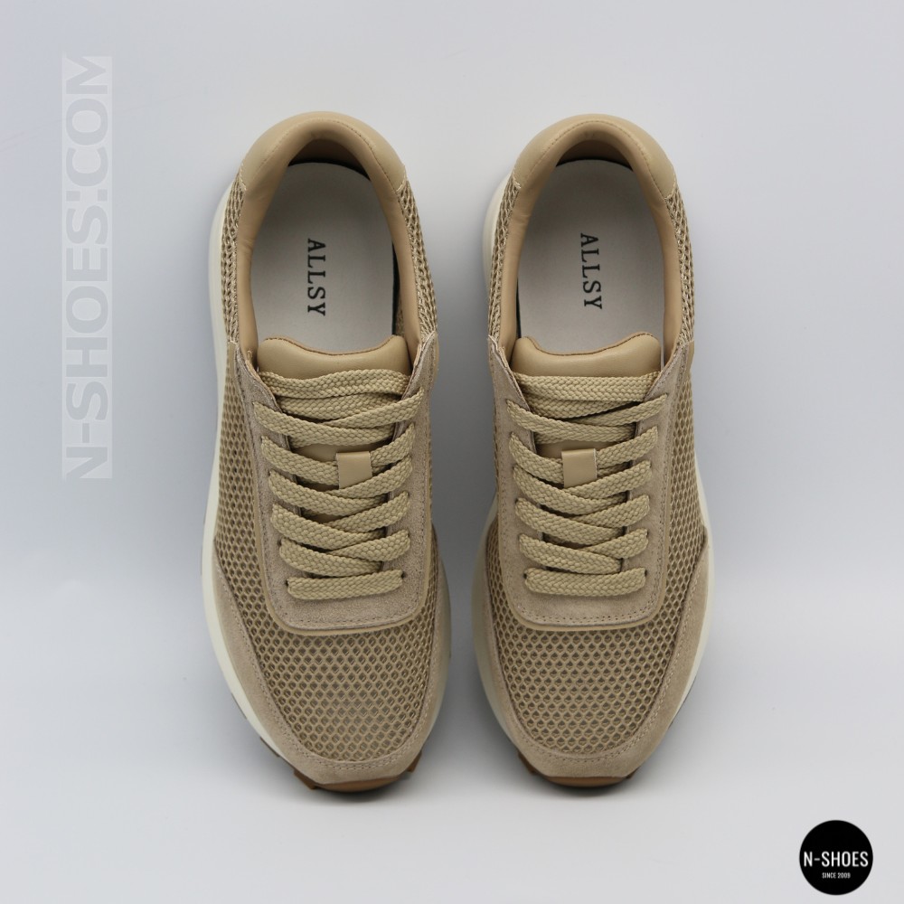 Жіночі бежеві кросівки з перфорацією Allsy 207926 723-3766-3 beige 6226 в стилі Brunello Cucinelli