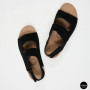 Женские замшевые босоножки Allsy 207290 Lonza NY 207291 Floral Black 6229 на липучках