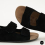 Женские замшевые босоножки Allsy 207290 Lonza NY 207291 Floral Black 6229 на липучках