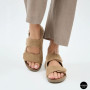 Beige Suede Sandals Allsy 207288 Lonza NY 207289 Floral Beige 6230 - Your Summer Comfort