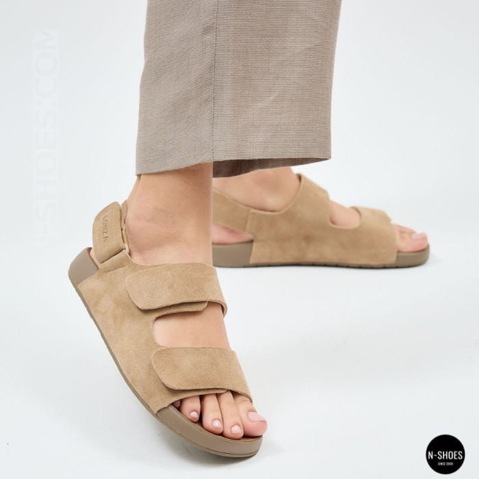 Бежевые замшевые босоножки Allsy 207288 Lonza NY 207289 Floral Beige 6230 - ваш летний комфорт