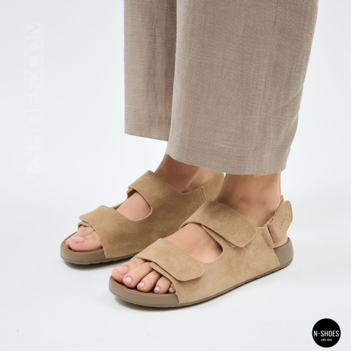 Бежевые замшевые босоножки Allsy 207288 Lonza NY 207289 Floral Beige 6230 - ваш летний комфорт
