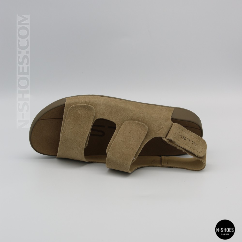 Beige Suede Sandals Allsy 207288 Lonza NY 207289 Floral Beige 6230 - Your Summer Comfort