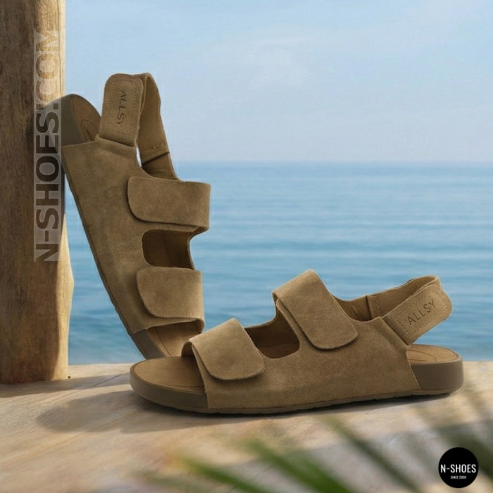 Бежевые замшевые босоножки Allsy 207288 Lonza NY 207289 Floral Beige 6230 - ваш летний комфорт