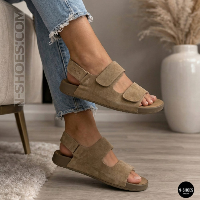Бежевые замшевые босоножки Allsy 207288 Lonza NY 207289 Floral Beige 6230 - ваш летний комфорт