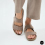 Beige Suede Sandals Allsy 207288 Lonza NY 207289 Floral Beige 6230 - Your Summer Comfort
