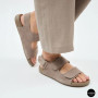 Beige Suede Sandals Allsy 207288 Lonza NY 207289 Floral Beige 6230 - Your Summer Comfort