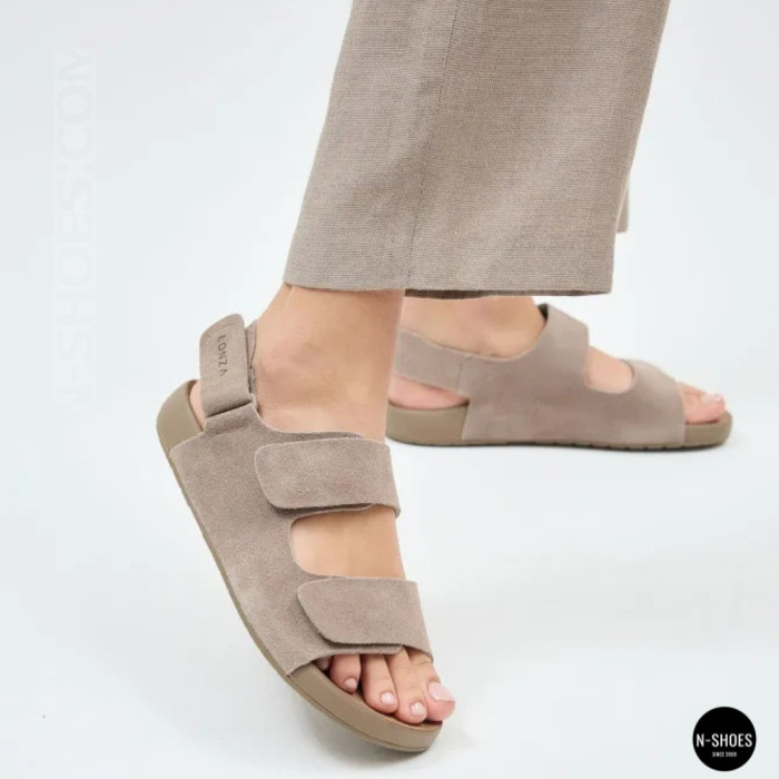 Бежевые замшевые босоножки Allsy 207288 Lonza NY 207289 Floral Beige 6230 - ваш летний комфорт